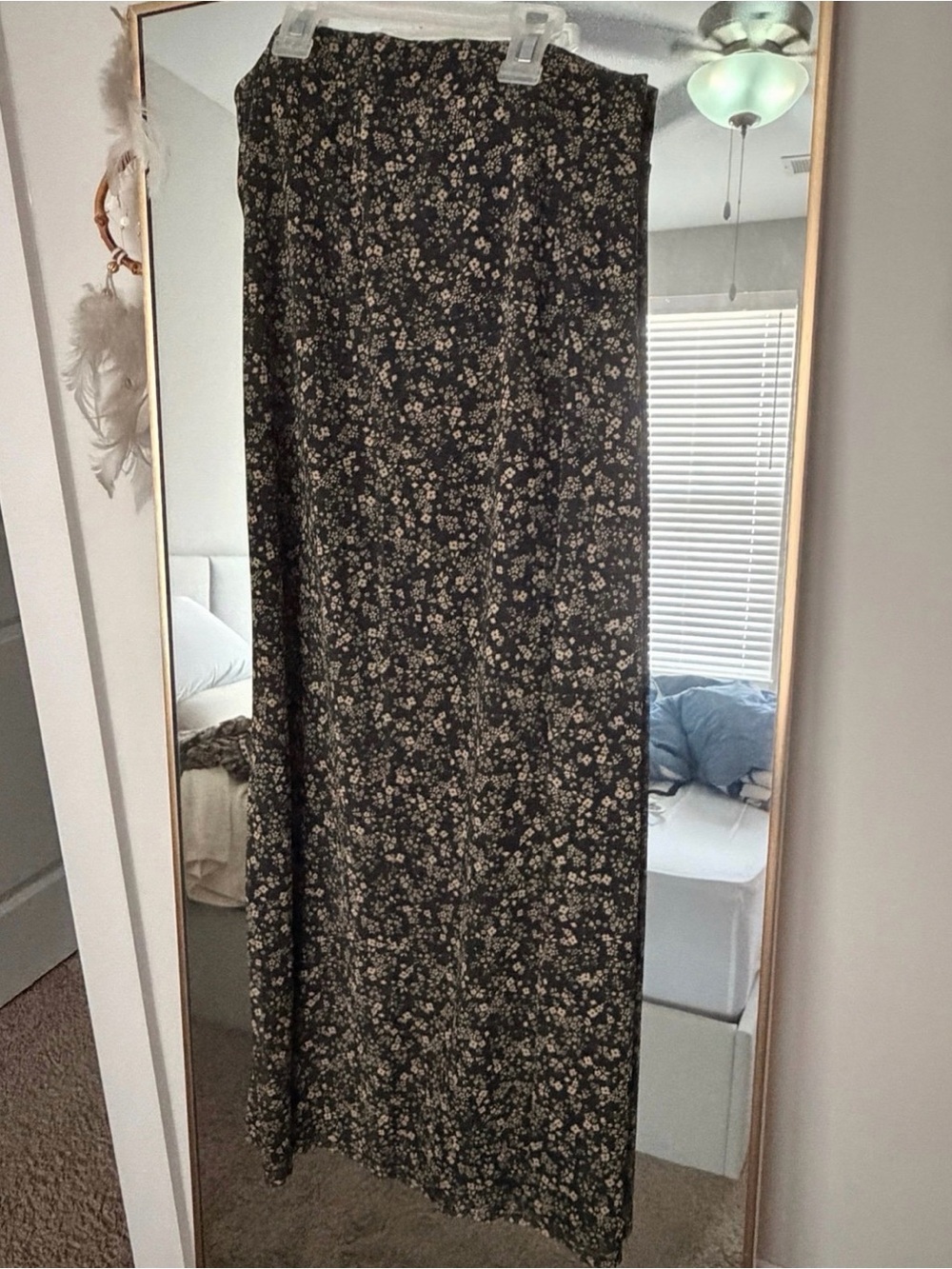 Urban Outfitters Black Floral Maxi Skirt